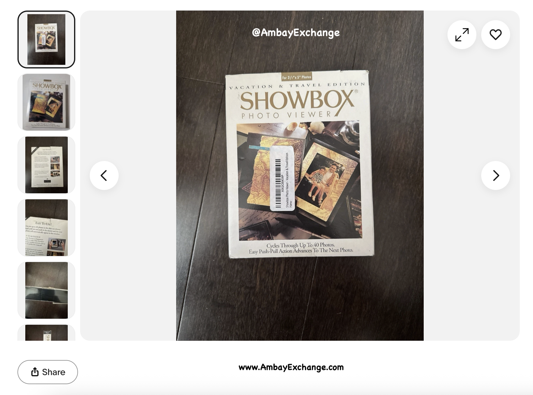 Showbox Photo Viewer - Vacation & Travel Edition (for 3.5 X 5 Inch Pictures)